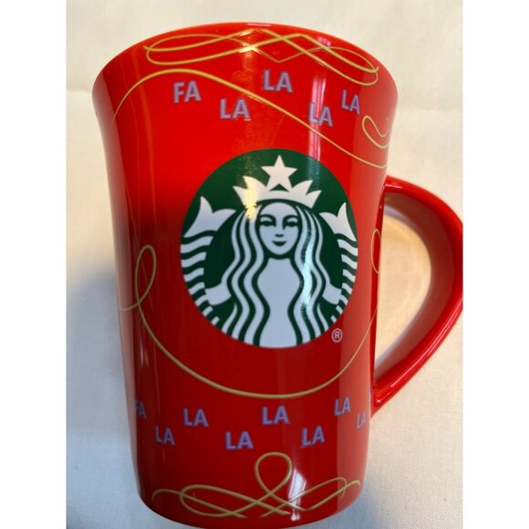 Starbucks Fa La La La 2020 Red Christmas Coffee Mug 10 oz - Picture 1 of 5